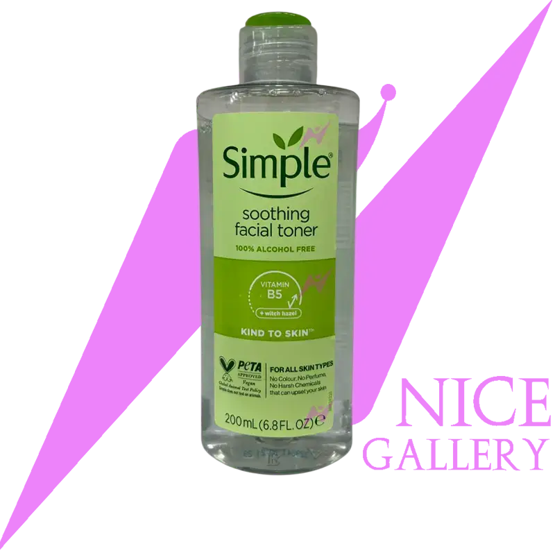 soothing-facial-toner-simple تونر سیمپل مدل kind to skin حجم 200 میلی لیتر
