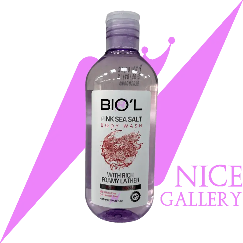 Biol-Pink-Sea-Salt-Body-Wash شامپو بدن بیول حجم 400 میلی لیتر