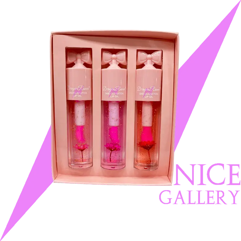 Dragon-Range-Thermochoromic-Lip-Oil4 لیپ اویل(برق لب_بالم لب_روغن لب)پک سه تایی