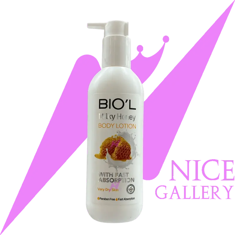 Biol_Body_Lotion_With_Milk_And_Honey_Extract_250ml لوسیون بدن بیول مدل شیر و عسل حجم 250 میلیلیتر