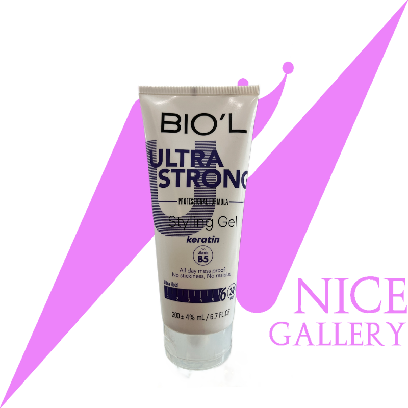 biol-ultra-strong-styling-gel-keratin-vitamin-b5 ژل مو الترا اکسترانگ بیول