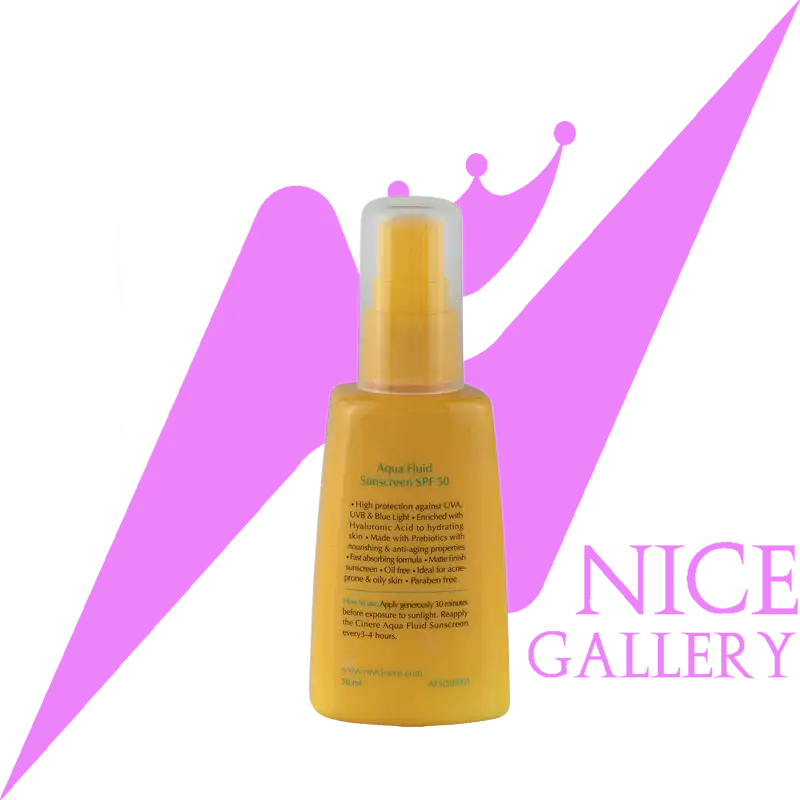 cinere-fluid-colorless-sun-screen-spf50-50ml کرم ضد آفتاب فلویید بی رنگ سینره با SPF 50 حجم 50 میلی لیتر