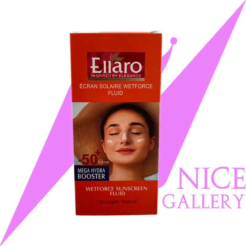 ellaro-spf50-sun-screen-fluid-ultralight-texture فلوئید ضد آفتاب الارو SPF50 بدون رنگ