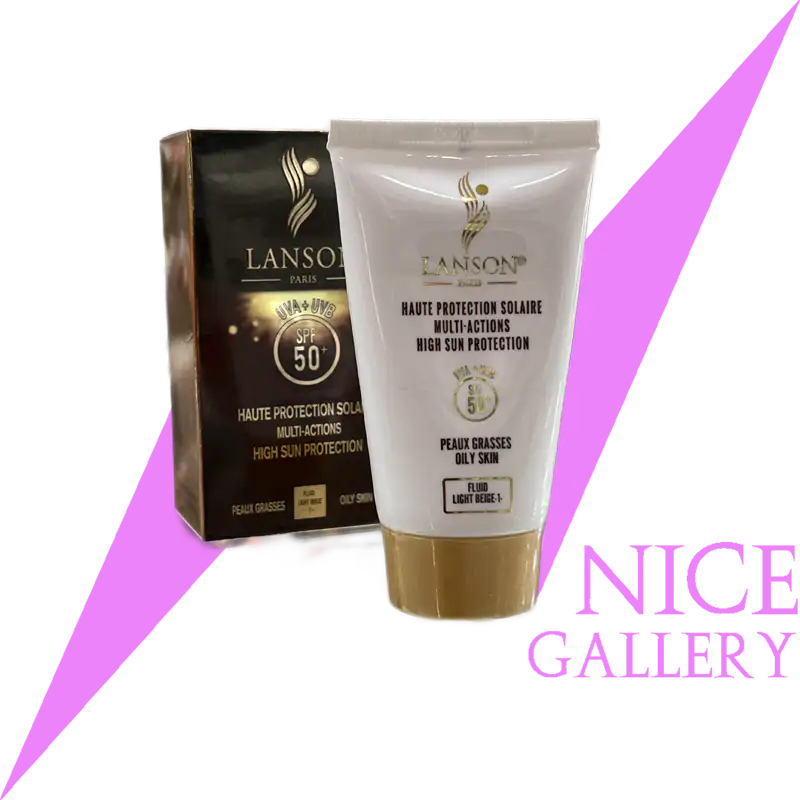 lanson-pars-spf50-sunscreem-haute-protection-solaire-multi-actions-oily-skin کرم ضد آفتاب رنگی لانسون LANSON برای پوست چرب